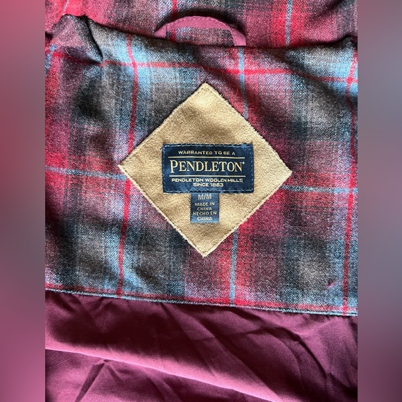 Pendleton Fuzzy Full Zip Jacket, Size M, Color: Maroon - Picture 5 of 5